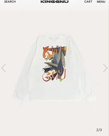 King Gnu LONG SLEEVE TEE [WHITE]