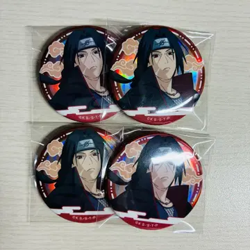 NARUTO 우치하 이타치 수련 물방울 캔뱃지 4개 세트