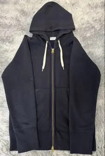 Champion 풀 집업 후드티 M 사이즈 네이비