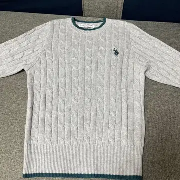 U.S. POLO ASSN. 그레이 케이블 니트 M