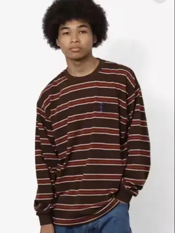 미사용 새상품 atmos Border LS T-shirts BROWN