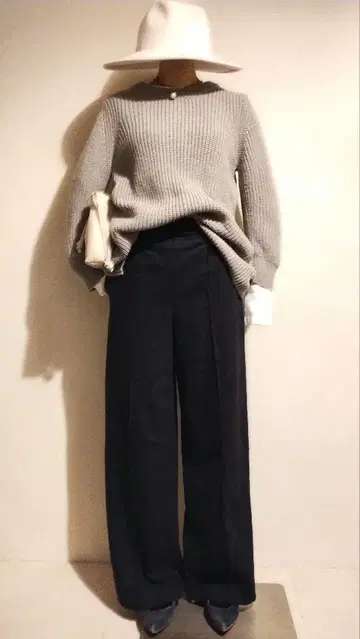 C6669 SAKURA 립 니트 x 팬츠