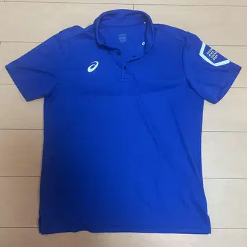 ASICS 파랑 피케 셔츠 반팔