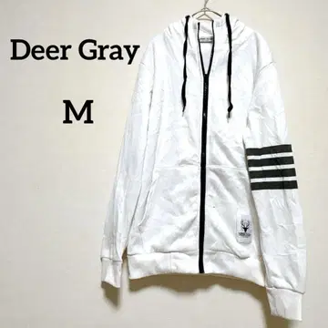 한정판 Deer Gray 남성용 후드티 [ M ] 화이트 브랜드 택