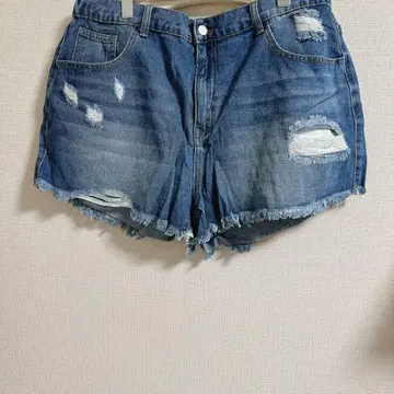 SHEIN 데미지 데님 숏팬츠 2XL