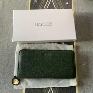 미사용 BARCOS 발코스 장지갑 라운드 지퍼 가죽