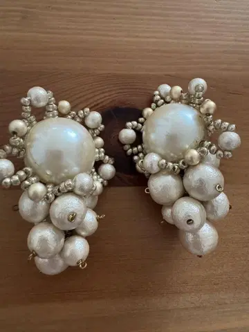 초콜릿 캠벨 펄 귀걸이