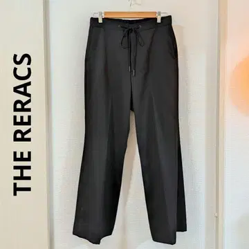 THE RERACS 플레어 와이드 슬랙스 BLACK 46
