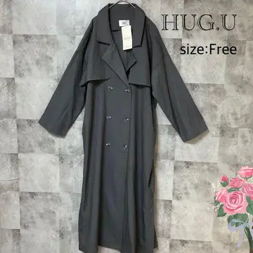 [ HUG.U ] 트렌치 롱 코트 미사용품 택 포함 Free