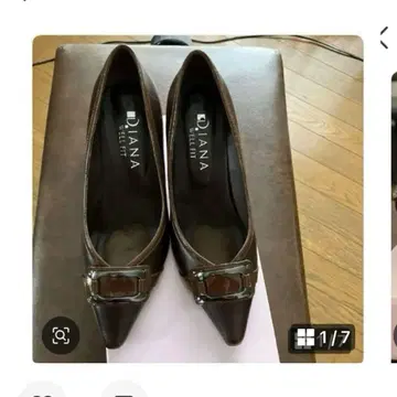 DIANA 브라운 펌프스 하이힐 버클 포함