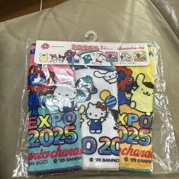 산리오 미니 타월 3개 세트 EXPO 2025