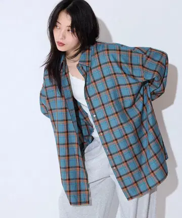 새상품급 JEANASIS 모듬 체크 셔츠 LS