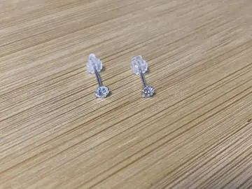 K10WG 귀걸이 K10 화이트 골드