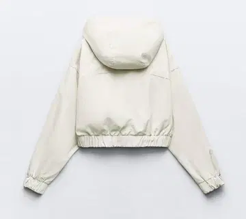 ZARA 후드 크롭 자켓 아이보리 XL 사이즈