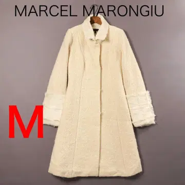 H3069-76 마르셀 마롱주 알파카 혼방 양가죽 퍼 롱 코트