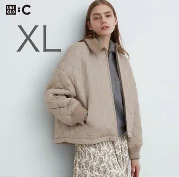 UNIQLO C 유니클로C 퍼프 테크 블루종 베이지 XL 사이즈