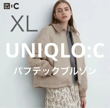 UNIQLO C 유니클로C 퍼프 테크 블루종 베이지 XL 퀼팅