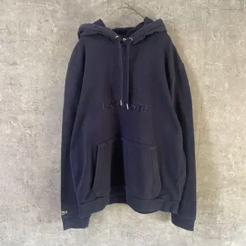 LACOSTE 라코스테 후드티 네이비 입체 로고 자수 x 악어 고급