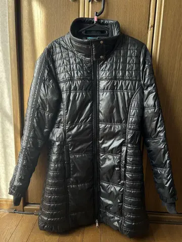 adidas 블랙 롱 다운 자켓