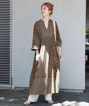 [ 미사용 새상품 ] B.CSTOC 패널 프린트 원피스