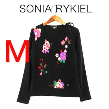 H3074-81 소니아 리키엘 꽃무늬 V넥 니트 긴팔