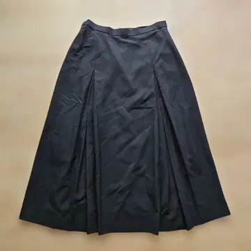 Lancel 블랙 롱 플리츠 스커트 미 라인 새상품급 38