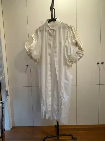 sacai 셔츠 원피스 반팔 볼륨 슬리브 사이즈 1