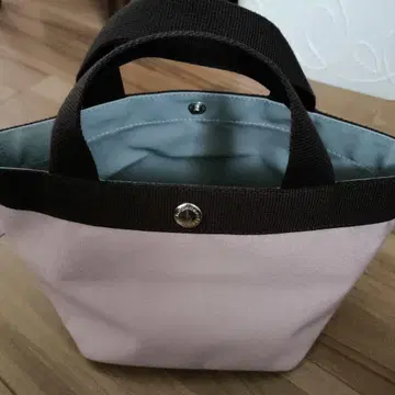 핑크 캔버스 미니 토트백