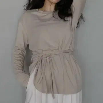 [ 미사용 ] 시루무린 티셔츠 라이트 베이지