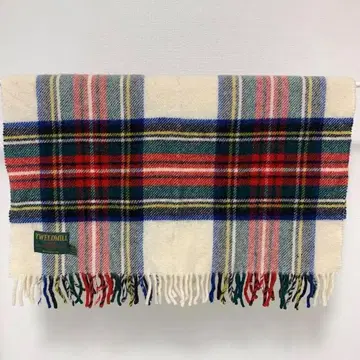 TWEEDMILL 트위드밀 대형 울 체크 무늬 스톨 머플러