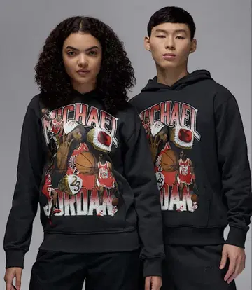 Michael Jordan 그래픽 후드티 조던 플라이트 플리스