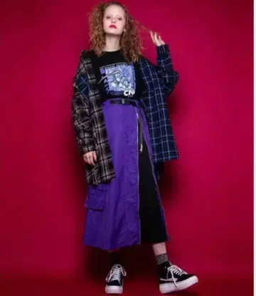 Candy Stripper NSIDE PLEATS CARGO SKIRT