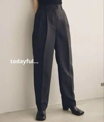 TODAYFUL Oxford Tapered Trousers 36 블랙
