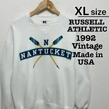USA 제조 1992 RUSSELL ATHLETIC 맨투맨 XL 화이트