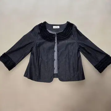 갤러리 비스콘티 3 데님 프릴 자켓