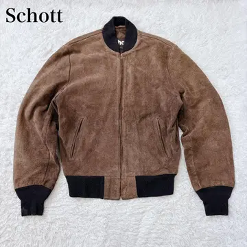 레어 90s USA Schott 블루종 스웨이드 빈티지 짧은 기장 M