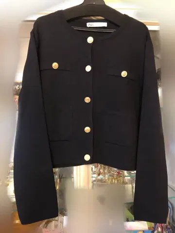 미사용 ZARA 자라 골드 버튼 가디건 / 여성용