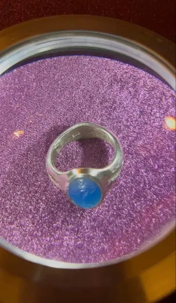 Hand made Blue Agate ring