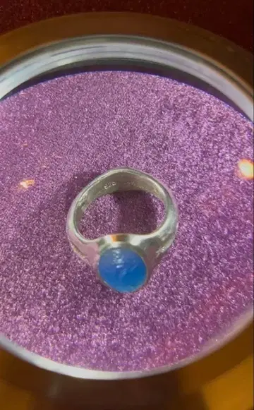 Hand made Blue Agate ring