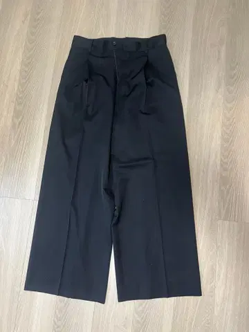 stein EXTRA WIDE TROUSERS - BLACK 슬랙스