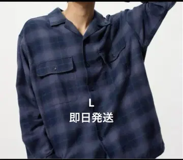 유니클로 JW 앤더슨 브러쉬드 코튼 오버사이즈 셔츠 L 사이즈