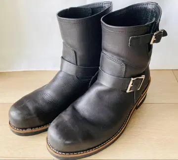 Hawkins 블랙 가죽 엔지니어 부츠