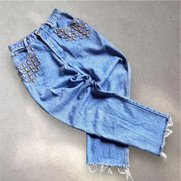 [빈티지] Monique Jeans 스터드 디자인 데님 팬츠