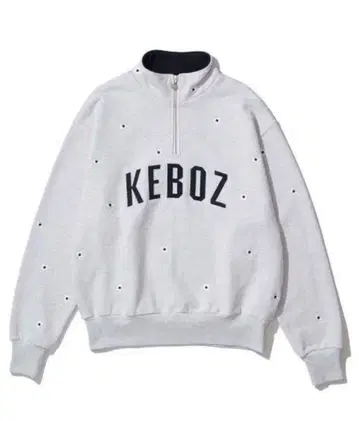 KEBOZ NICK GEAR 하프 지퍼 맨투맨 그레이