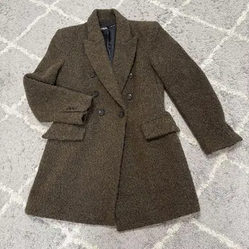 ZARA 더블 브레스트 울 코트 새상품급