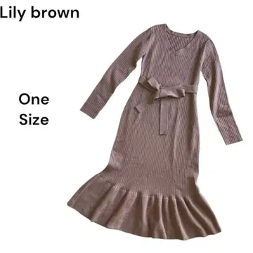 (893) Lily brown 니트 원피스 핑크 머메이드