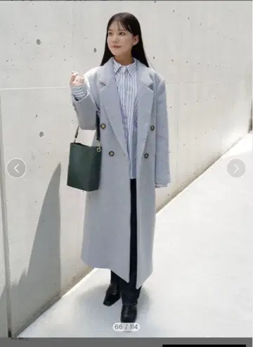 RANDEBOO 체스터 코트 그레이 택 포함 새상품
