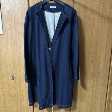 m. abbey 다크 블루 데님 코트