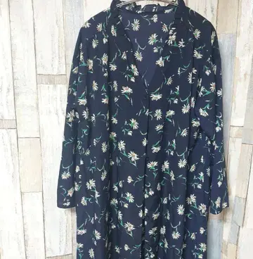 NAUW CLOSET 꽃무늬 프릴 롱 원피스 L 시어 시스루 봄/여름