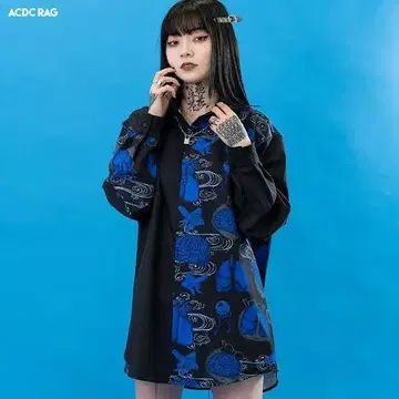 ACDC Rag 오치미즈 아지메 셔츠 NAVY